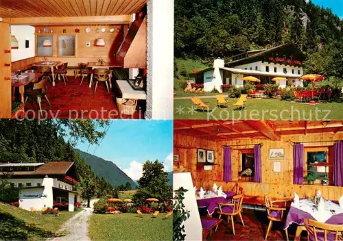 AK / Ansichtskarte Mayrhofen_Zillertal Gasthof Pension Forellenhof Linde Gastraeume Liegewiese Mayrhofen_Zillertal