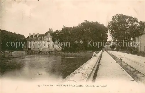 AK / Ansichtskarte Fontaine Francaise Chateau Schloss Fontaine Francaise