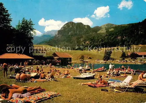 AK / Ansichtskarte Kramsach Sommerfrische am See Liegewiese Gasthof Pension Krummsee Kramsach