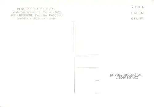 AK / Ansichtskarte Riccione Pensione Carezza Riccione