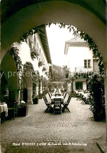 AK / Ansichtskarte St_Veit_Glan Hotel Weisses Lamm Terrasse St_Veit_Glan