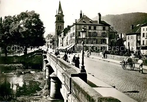 AK / Ansichtskarte Saint Die des Vosges Grand Pont sur la Meurthe vers l Eglise Saint Martin Saint Die des Vosges