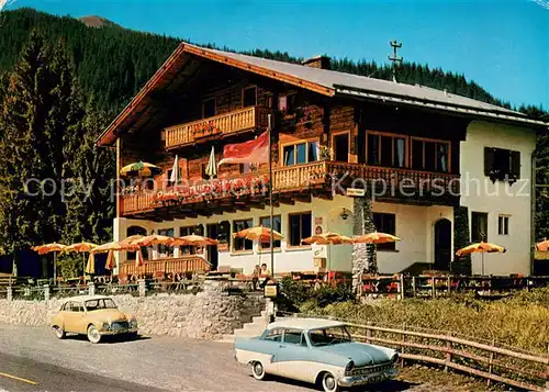 AK / Ansichtskarte Mittersill_Oberpinzgau Rasthaus Pension Tauernblick Pass Thurn Strasse gegen Resterhoehe Mittersill Oberpinzgau