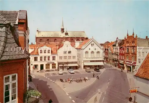 AK / Ansichtskarte Haderslev_Hadersleben Torvet med Domkirken Marktplatz mit Dom Haderslev_Hadersleben