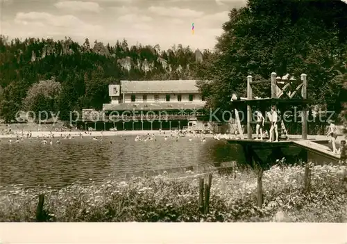 AK / Ansichtskarte Adrspach_Adersbach Adrspasske Skaly koupaliste Hotel Restaurant Badesee Adrspach Adersbach