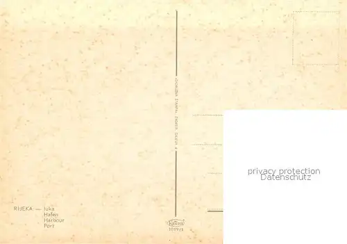 AK / Ansichtskarte Rijeka_Fiume Hafen Hochseeschiffe Rijeka Fiume