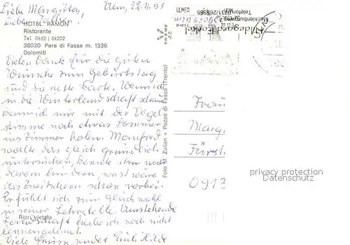 AK / Ansichtskarte Pera_di_Fassa Hotel Ramon Ristorante Pera_di_Fassa