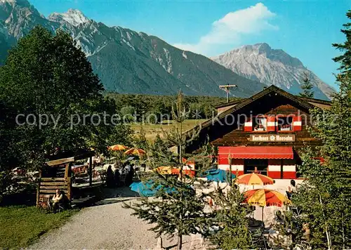 AK / Ansichtskarte Barwies Rasthaus Moosalm mit Hohe Munde Barwies