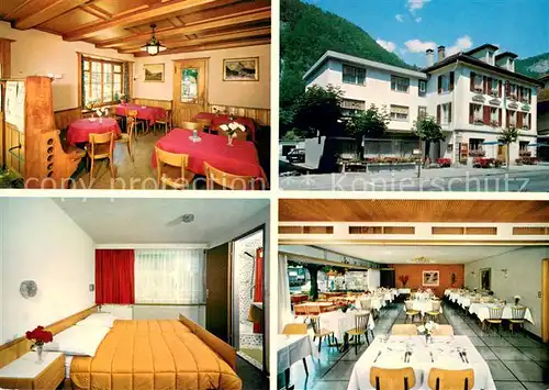 AK / Ansichtskarte Meiringen_BE Hotel Rebstock Gaststube Zimmer Speisesaal Meiringen BE