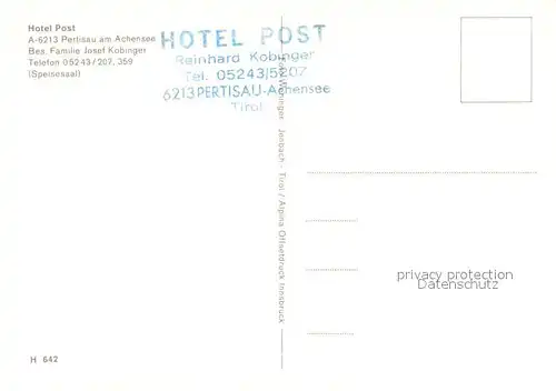 AK / Ansichtskarte Pertisau_Achensee Hotel Post Restaurant Pertisau Achensee