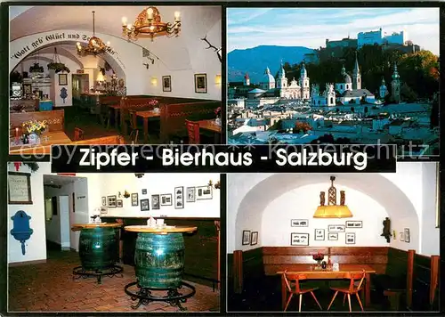 AK / Ansichtskarte Salzburg_Oesterreich Zipfer Bierhaus Gastraeume Panorama Salzburg_Oesterreich