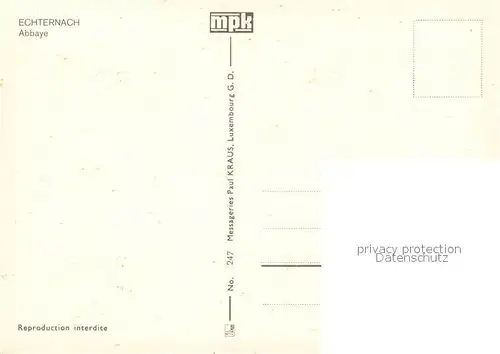 AK / Ansichtskarte Echternach Vue panoramique Abbaye Echternach