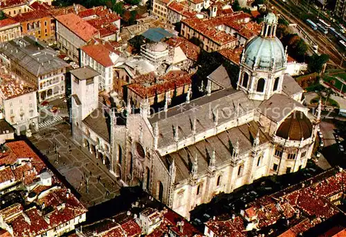 AK / Ansichtskarte Como_Lago_di_Como Il Duomo visto dall aereo Como_Lago_di_Como