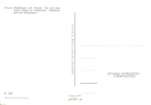 AK / Ansichtskarte Kiruna Stadshuset och Ferrum Kiruna