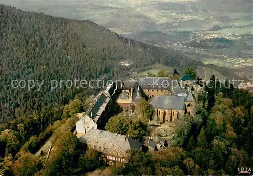 AK / Ansichtskarte Mont Sainte Odile_Mont Ste Odile Le Couvent et la Plaine d Alsace vue aerienne Mont Sainte Odile