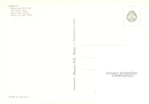 AK / Ansichtskarte Amalfi Panorama dall alto Amalfi