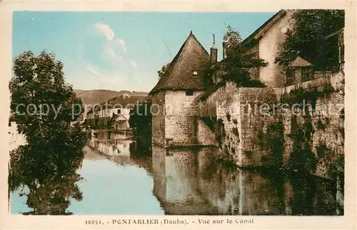 AK / Ansichtskarte Pontarlier_Doubs Canal Pontarlier Doubs