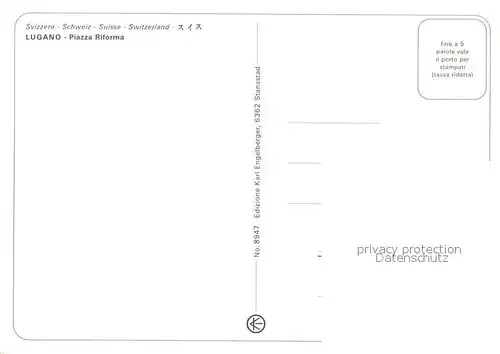 AK / Ansichtskarte Lugano_TI Piazza Riforma Lugano_TI