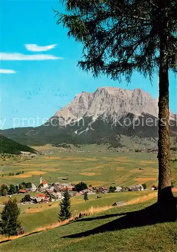 AK / Ansichtskarte Lermoos_Tirol gegen Ehrwald und Zugspitze Lermoos Tirol