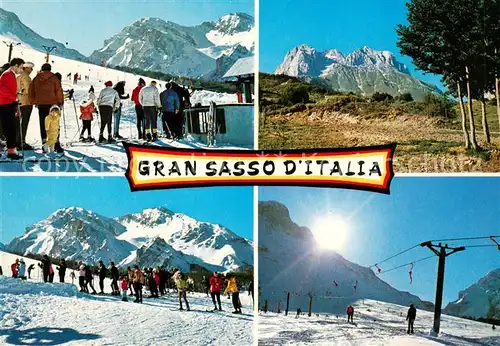 AK / Ansichtskarte Gran_Sasso_d_Italia Skigebiet Gran_Sasso_D_Italia