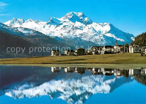 AK / Ansichtskarte Silvaplana_GR mit Piz La Margna Silvaplana_GR