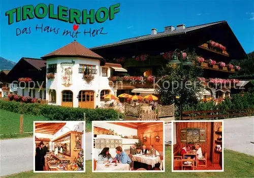 AK / Ansichtskarte Flachau Gasthof Hotel Tirolerhof Buffet Gaststube Zimmer Flachau