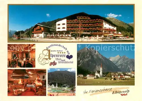 AK / Ansichtskarte Elbigenalp Vitalhotel Alpenrose Gastraeume Panorama Elbigenalp