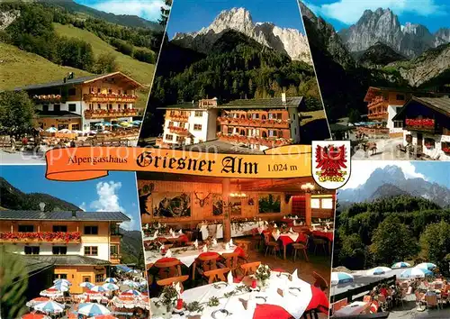 AK / Ansichtskarte Wilder_Kaiser Alpengasthaus Griesner Alm Restaurant Teilansichten Wilder Kaiser