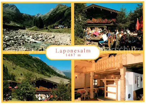 AK / Ansichtskarte Gschnitz_Tirol Laponesalm Terrasse Gaststube Panorama Gschnitz Tirol
