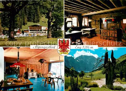 AK / Ansichtskarte Hinterriss_Tirol Alpengasthof Eng Bar Gaststube Panorama Hinterriss Tirol