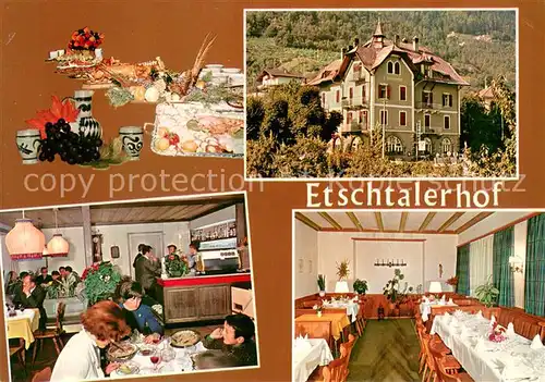 AK / Ansichtskarte Forst_Meran Gasthof Etschtalerhof Gaststube Speisesaal Forst_Meran
