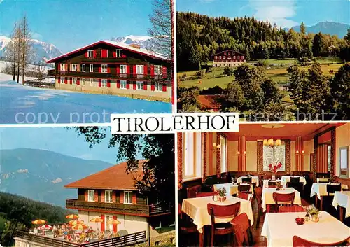 AK / Ansichtskarte Klamm_Breitenstein Hotel Pension Tirolerhof Gaststube Terrasse Panorama Klamm_Breitenstein