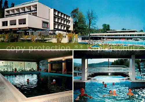 AK / Ansichtskarte Warmbad_Villach Kurhotel Karawankenhof Thermalfreibad und Hallenbaeder Warmbad_Villach