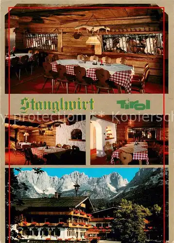 AK / Ansichtskarte Going_Wilden_Kaiser_Tirol Kuhstall Stube Gasthof Stanglwirt Gastraeume Going_Wilden_Kaiser_Tirol