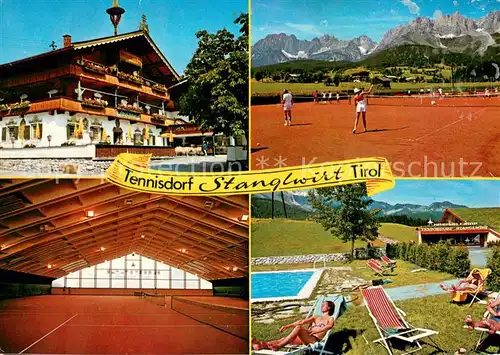 AK / Ansichtskarte Going_Wilden_Kaiser_Tirol Tennisdorf Stanglwirt Pool Tennishalle Tennisplaetze Going_Wilden_Kaiser_Tirol