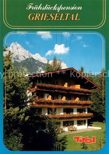AK / Ansichtskarte St_Ulrich_Groeden_Tirol Fruehstueckspension Grieseltal St_Ulrich_Groeden_Tirol