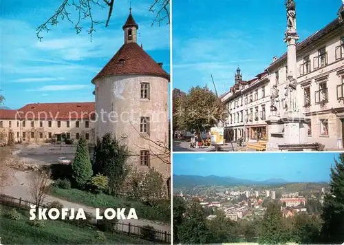AK / Ansichtskarte Skofja_Loka_Sora Schloss Stadtpanorama Skofja_Loka_Sora