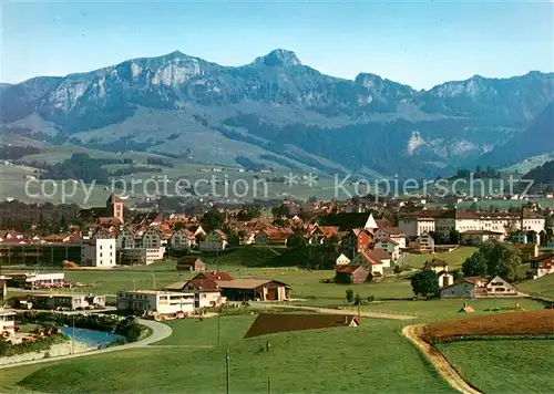 AK / Ansichtskarte Appenzell_IR Panorama mit Blick auf Hohen Kasten Appenzeller Alpen Appenzell IR