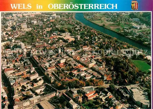 AK / Ansichtskarte Wels Fliegeraufnahme Wels