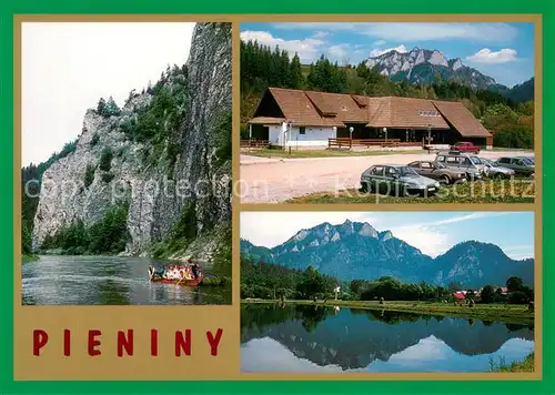 AK / Ansichtskarte Pieniny_Pieninen Splav na Dunajci Tri Koruny Motorest Dunajec Kronenberge Pieniny Pieninen