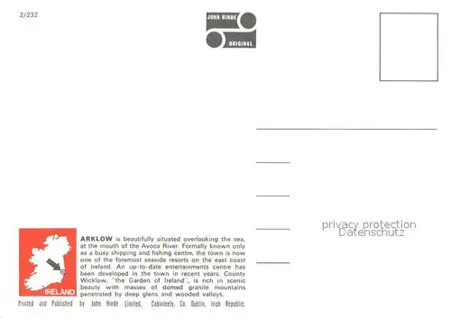 AK / Ansichtskarte Arklow_Wicklow Panorama view over Avoca River Arklow Wicklow