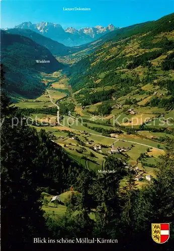 AK / Ansichtskarte Winklern_Moelltal Panorama Blick ins Moelltal Alpen Lienzer Dolomiten Winklern_Moelltal
