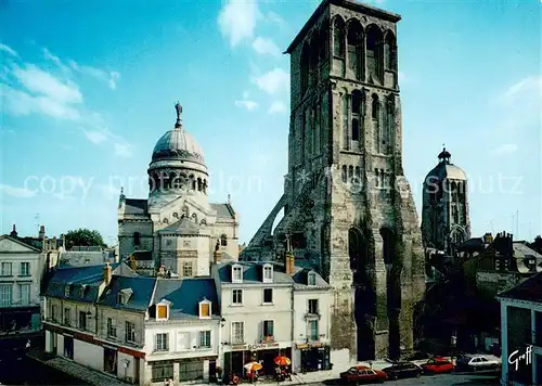 AK / Ansichtskarte Tours_Indre et Loire Tour Charlemagne Tour de l Horloge et Basilique Saint Martin Tours Indre et Loire
