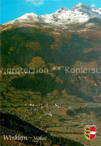 AK / Ansichtskarte Winklern_Moelltal Sommerfrische Hoehenluftkurort Alpen Fliegeraufnahme Winklern_Moelltal