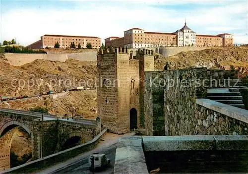 AK / Ansichtskarte Toledo_Castilla La_Mancha Puente de Alcantara y Academia de Infanteria Toledo_Castilla La_Mancha