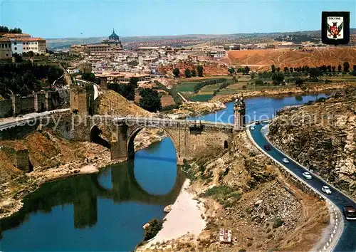 AK / Ansichtskarte Toledo_Castilla La_Mancha Vista panoramica y puente de Alcantara Toledo_Castilla La_Mancha