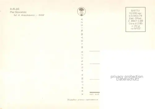 AK / Ansichtskarte Elblag Plac Slowianski Elblag