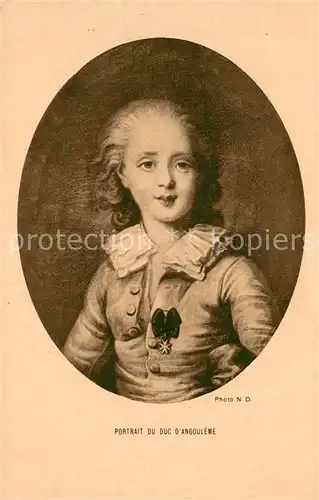 AK / Ansichtskarte Paris Portrait du Duc d`Angouleme Paris