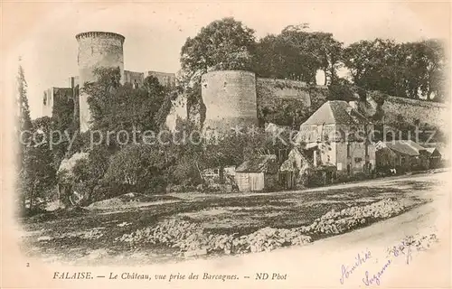 AK / Ansichtskarte Falaise_Calvados Chateau vue prise des Barcagnes Falaise_Calvados