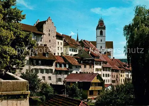 AK / Ansichtskarte Aarau_AG Altstadt Kirche Aarau_AG
